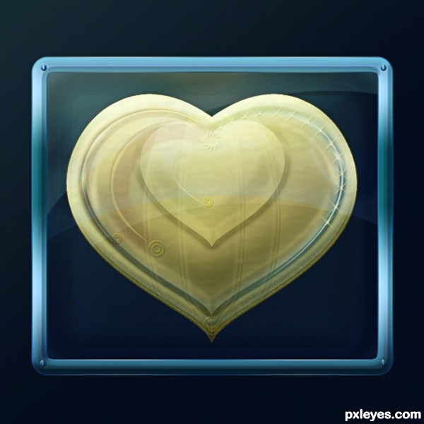 Creation of Golden Heart Icon: Final Result